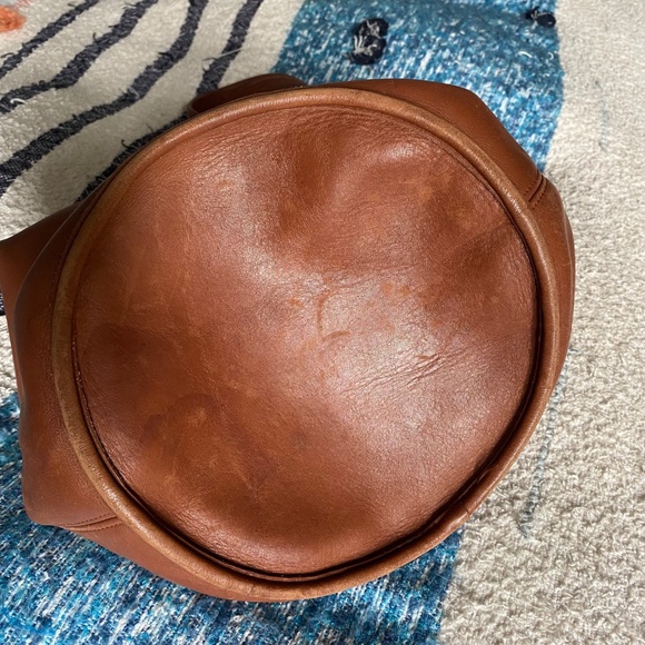 Vintage Coach 9085 Duffle Bucket Bag in British Tan Leather XL, Made in USA - Picture 14 of 16